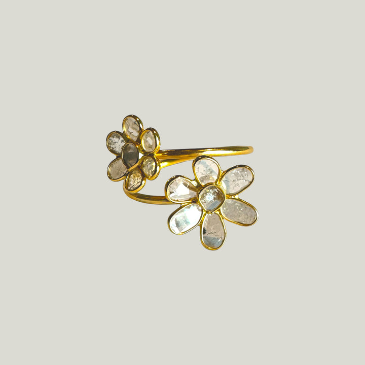 Image for Two Wild Flower Adjustable Ring