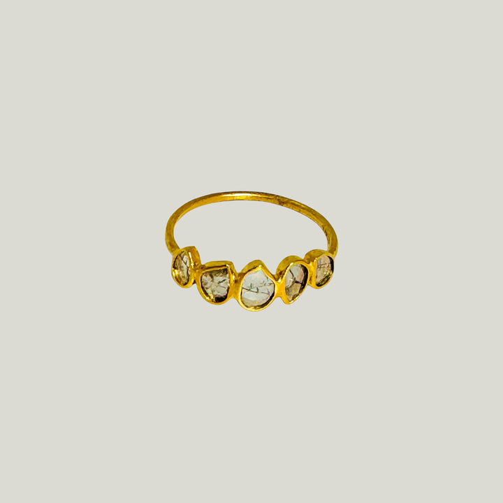 Image for Petal to the Metal Five Diamond Slice Ring