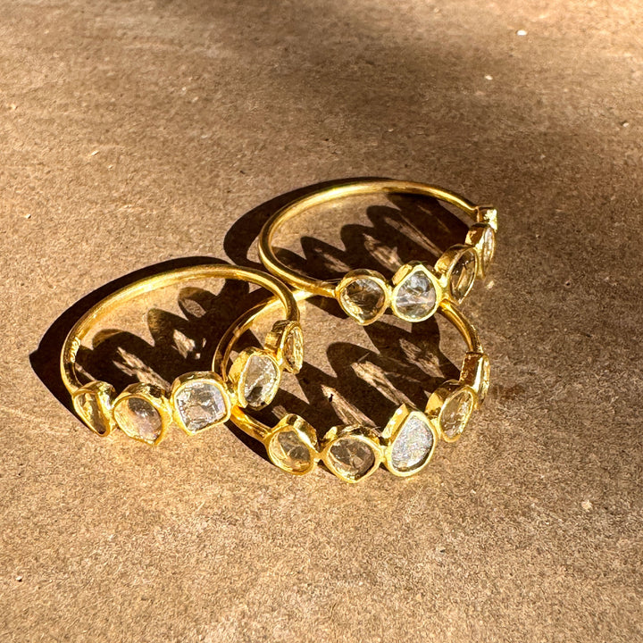 Image for Petal to the Metal Five Diamond Slice Ring