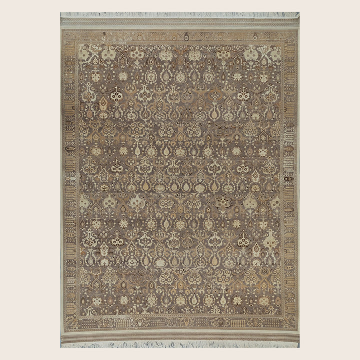 Image for Brown Traditional Wool Rug - 10'1" x 14'8"