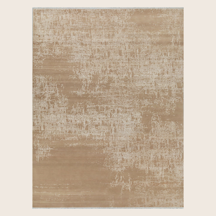 Image for Brown Textured Wool Silk Blend Rug - 9'0" x 12'0"