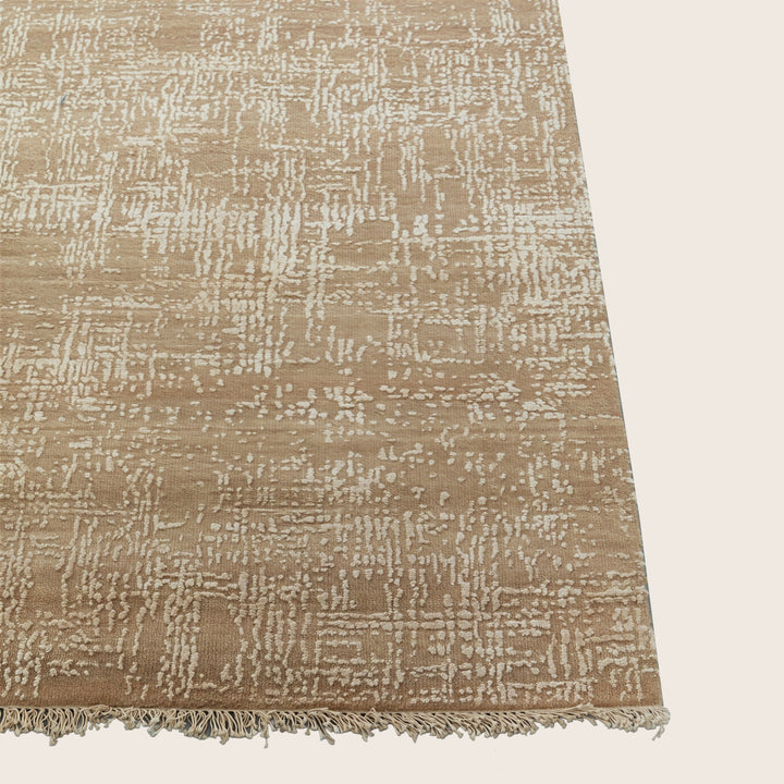 Image for Brown Textured Wool Silk Blend Rug - 9'0" x 12'0"