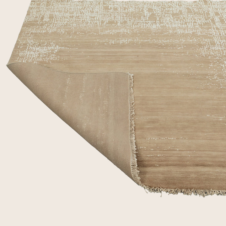 Image for Brown Textured Wool Silk Blend Rug - 9'0" x 12'0"
