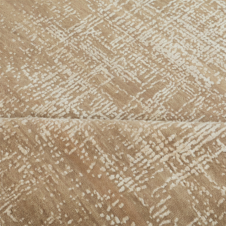 Image for Brown Textured Wool Silk Blend Rug - 9'0" x 12'0"