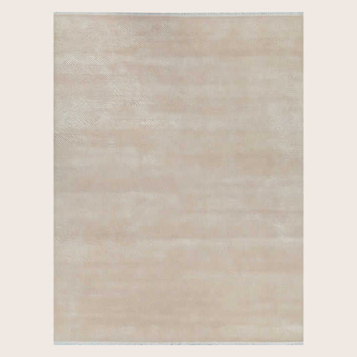 Image for Ivory Textured Wool Silk Blend Rug - 9'1" x 11'11"