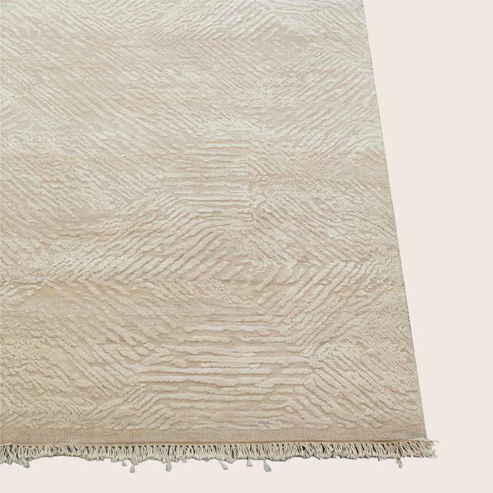 Image for Ivory Textured Wool Silk Blend Rug - 9'1" x 11'11"
