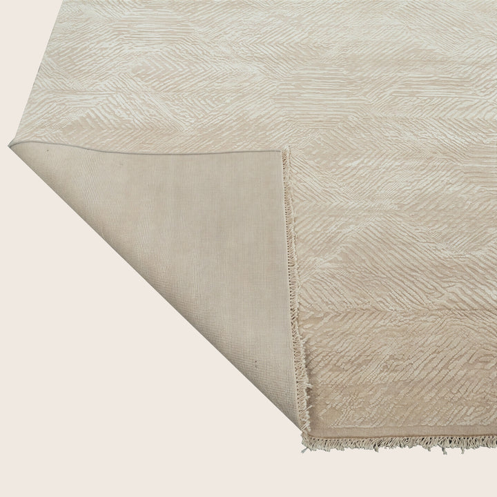 Image for Ivory Textured Wool Silk Blend Rug - 9'1" x 11'11"