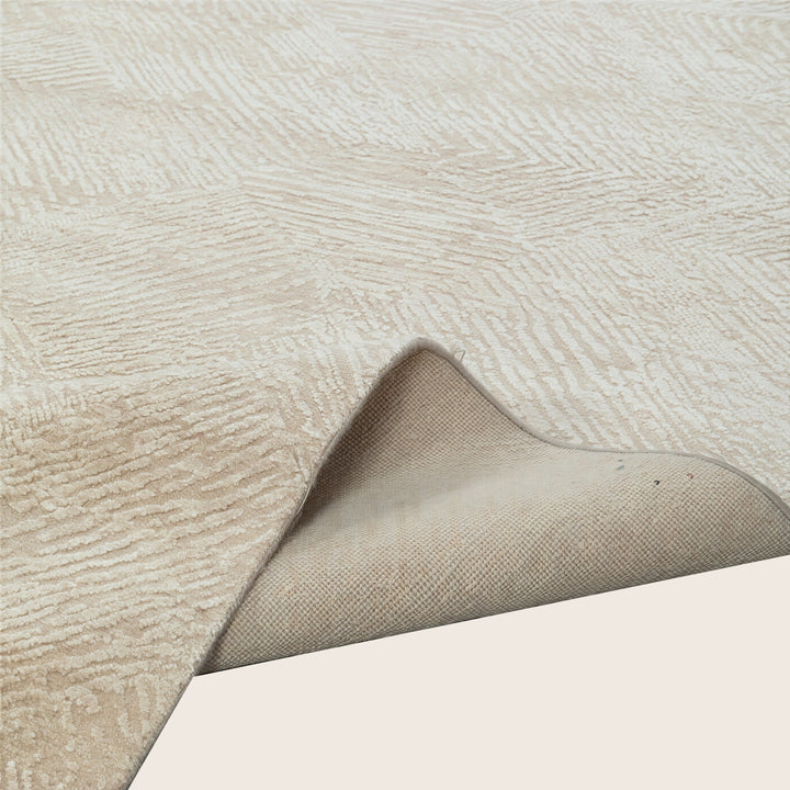 Image for Ivory Textured Wool Silk Blend Rug - 9'1" x 11'11"
