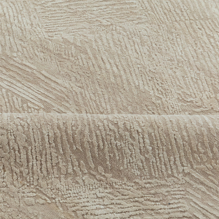Image for Ivory Textured Wool Silk Blend Rug - 9'1" x 11'11"