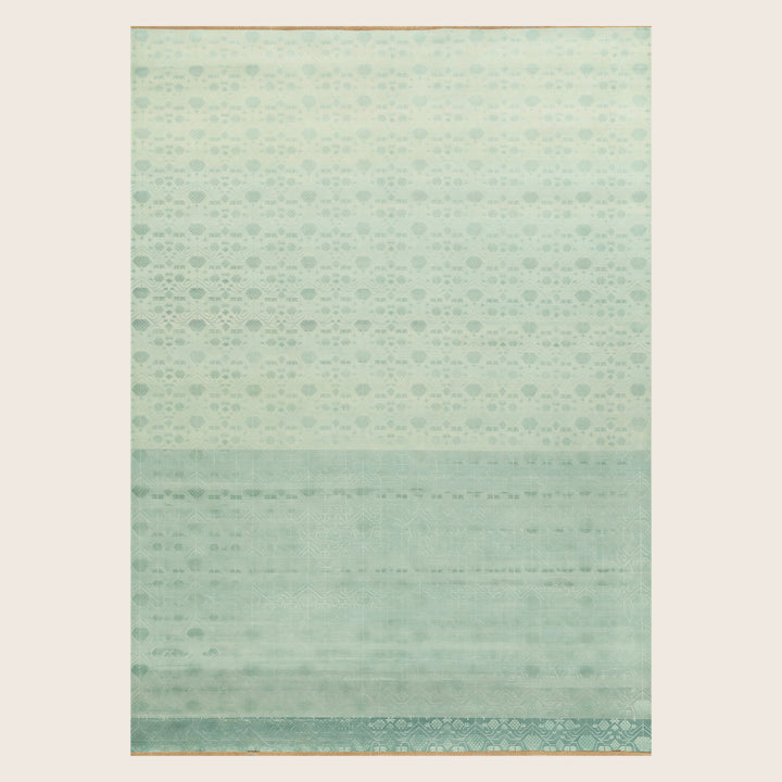 Image for Teal Transitional Silk Rug - 9'10" x 14'10"