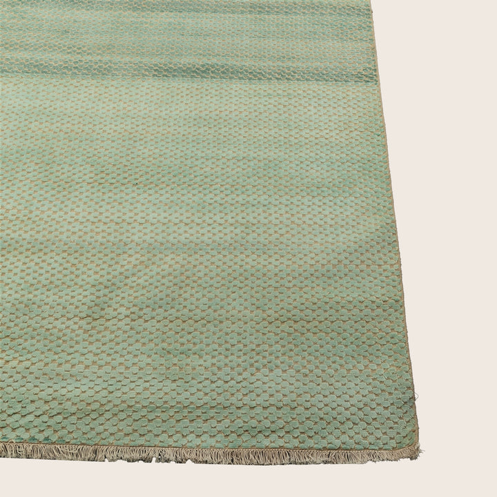 Image for Teal Transitional Wool Silk Blend Rug - 13'6" x 20'5"