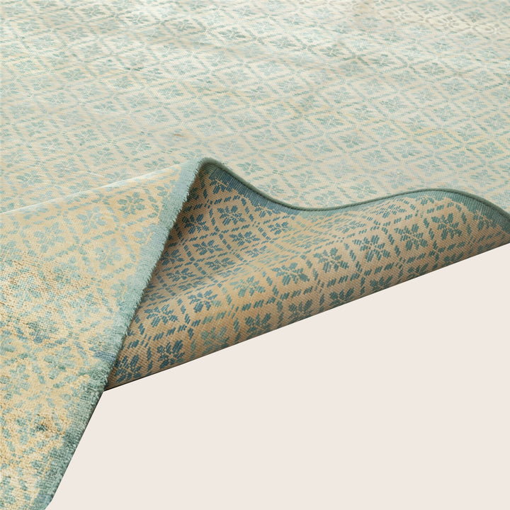 Image for Teal Transitional Silk Rug - 10'0" x 14'0"