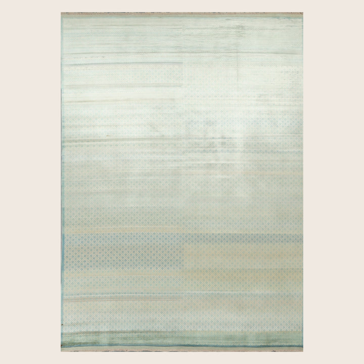 Image for Teal Transitional Silk Rug - 10'0" x 14'0"