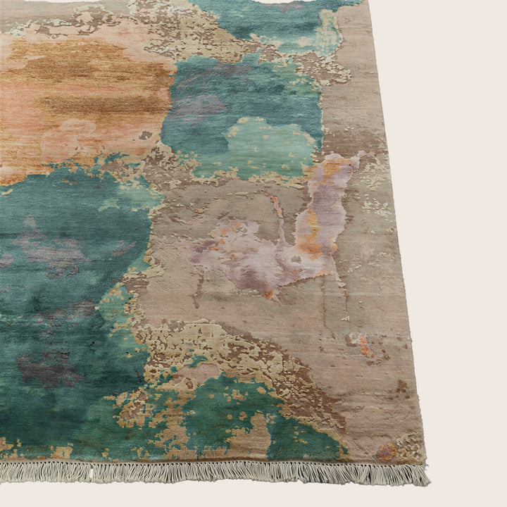 Image for Mutlicolored Contemporary Wool Silk Blend Rug - 8'2" x 10'1"