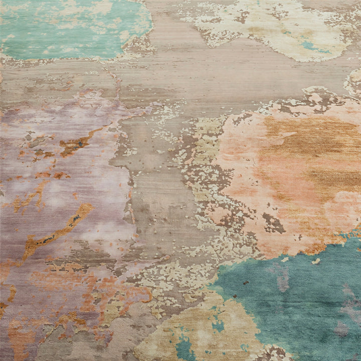 Image for Mutlicolored Contemporary Wool Silk Blend Rug - 8'2" x 10'1"