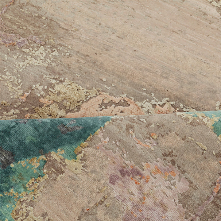 Image for Mutlicolored Contemporary Wool Silk Blend Rug - 8'2" x 10'1"