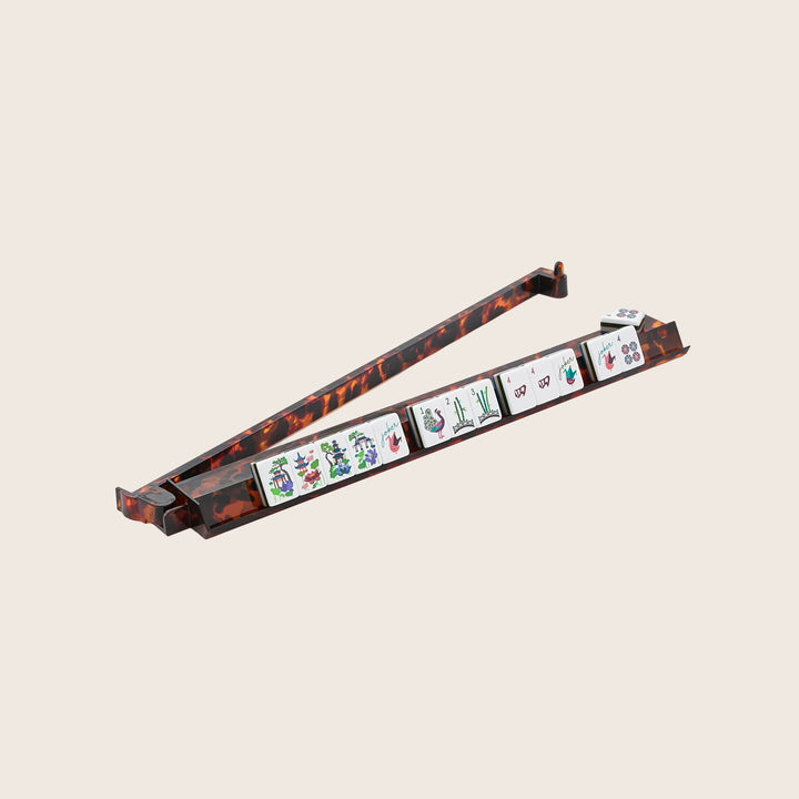 Image for Tortoise Shell Mahjong Rack & Pusher Set