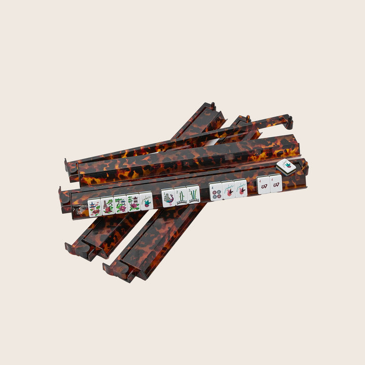 Image for Tortoise Shell Mahjong Rack & Pusher Set