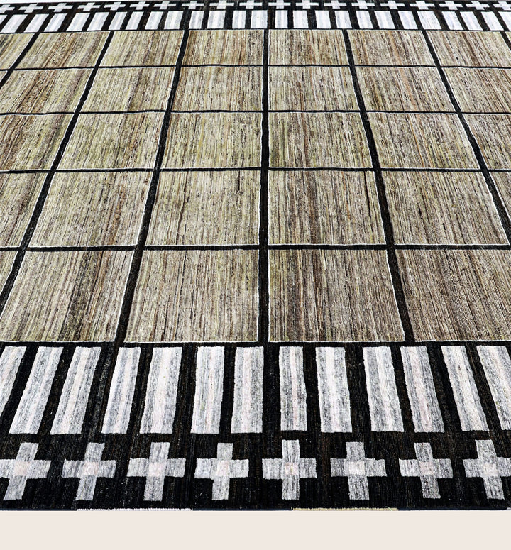 Image for Brown Alchemy Traditional Wool Silk Blend Rug - 10' x 14'1"