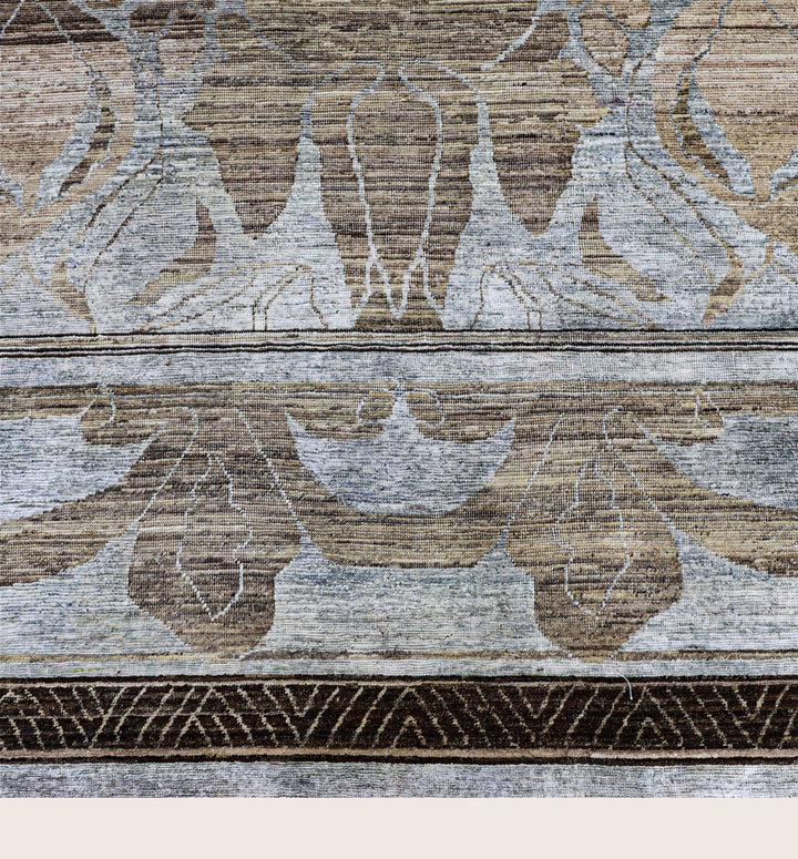 Image for Brown Alchemy Traditional Wool Silk Blend Rug - 8'11" x 11'10"
