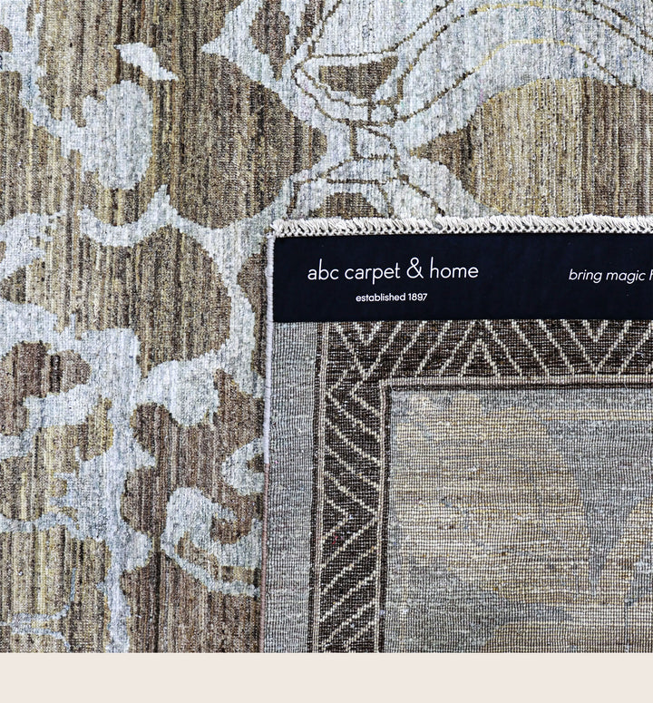 Image for Brown Alchemy Traditional Wool Silk Blend Rug - 8'11" x 11'10"