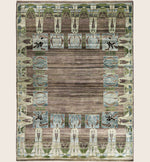 Image for Brown Pink Alchemy Traditional Wool Silk Blend Rug - 8'10" x 12'1"
