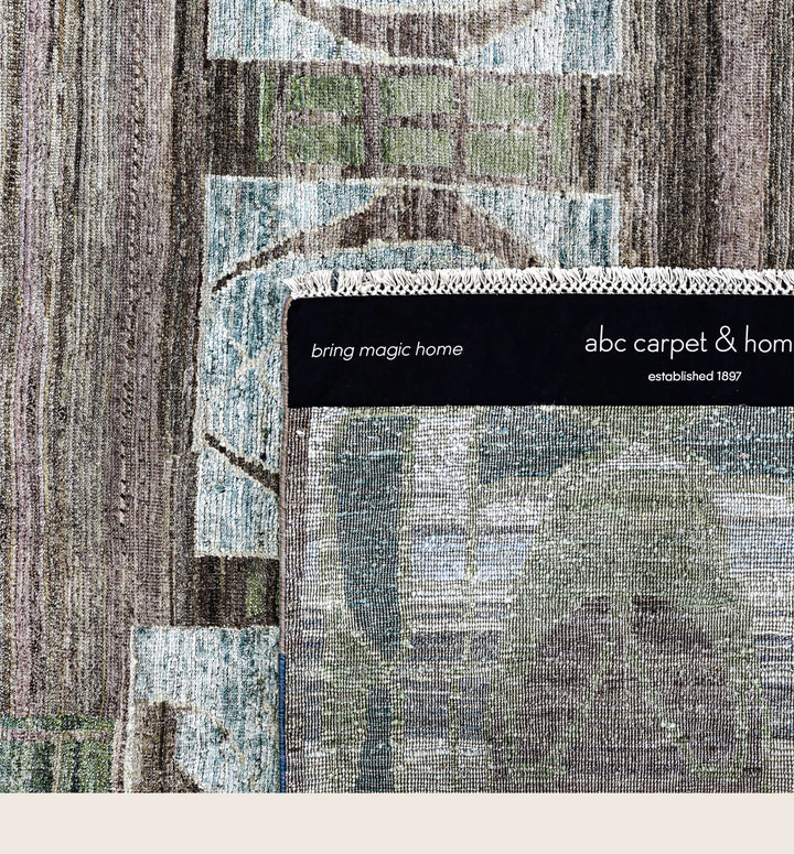Image for Brown Pink Alchemy Traditional Wool Silk Blend Rug - 8'10" x 12'1"