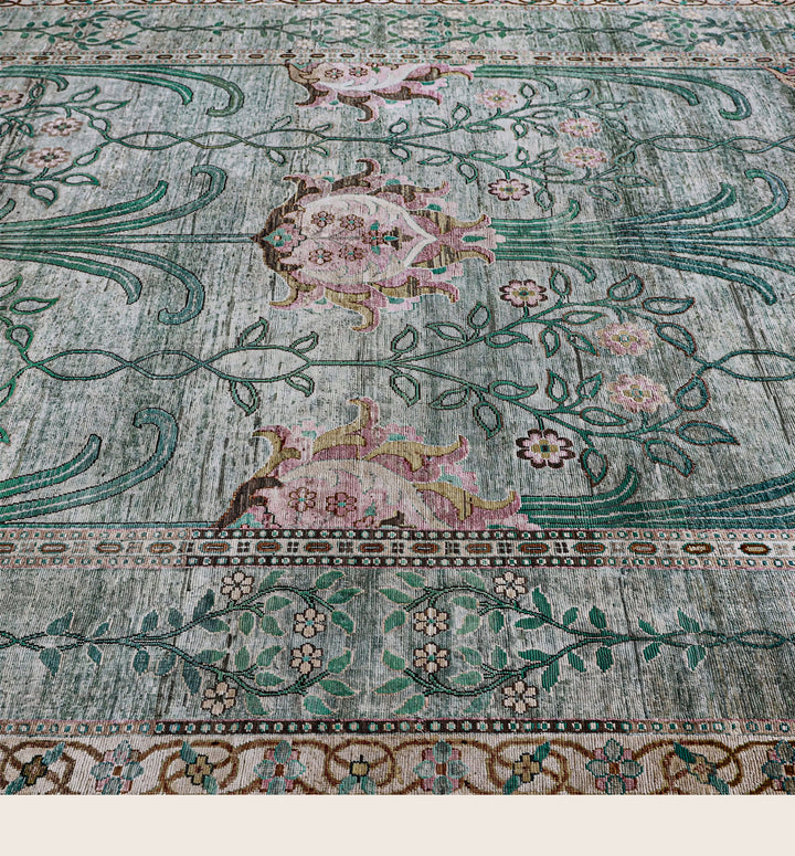 Image for Blue Alchemy Traditional Silk Wool Blend Rug - 8'11" x 11'10"