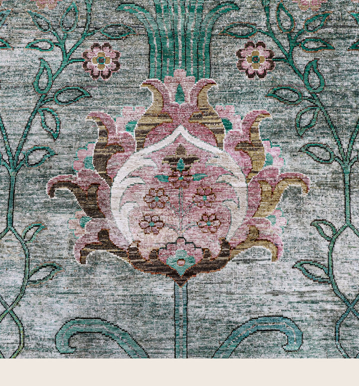 Image for Blue Alchemy Traditional Silk Wool Blend Rug - 8'11" x 11'10"