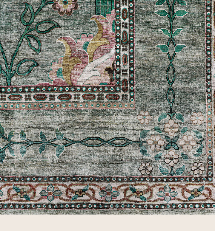 Image for Blue Alchemy Traditional Silk Wool Blend Rug - 8'11" x 11'10"