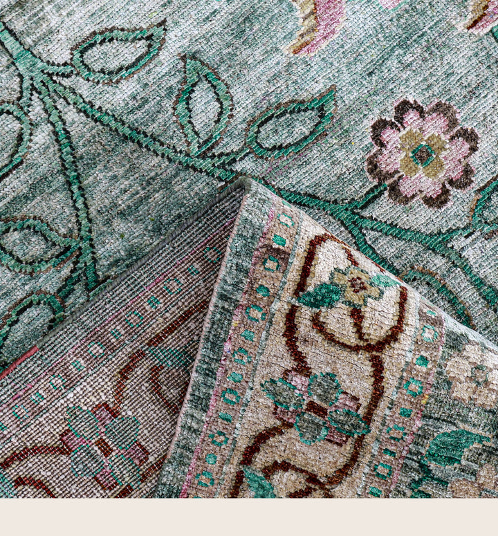Image for Blue Alchemy Traditional Silk Wool Blend Rug - 8'11" x 11'10"