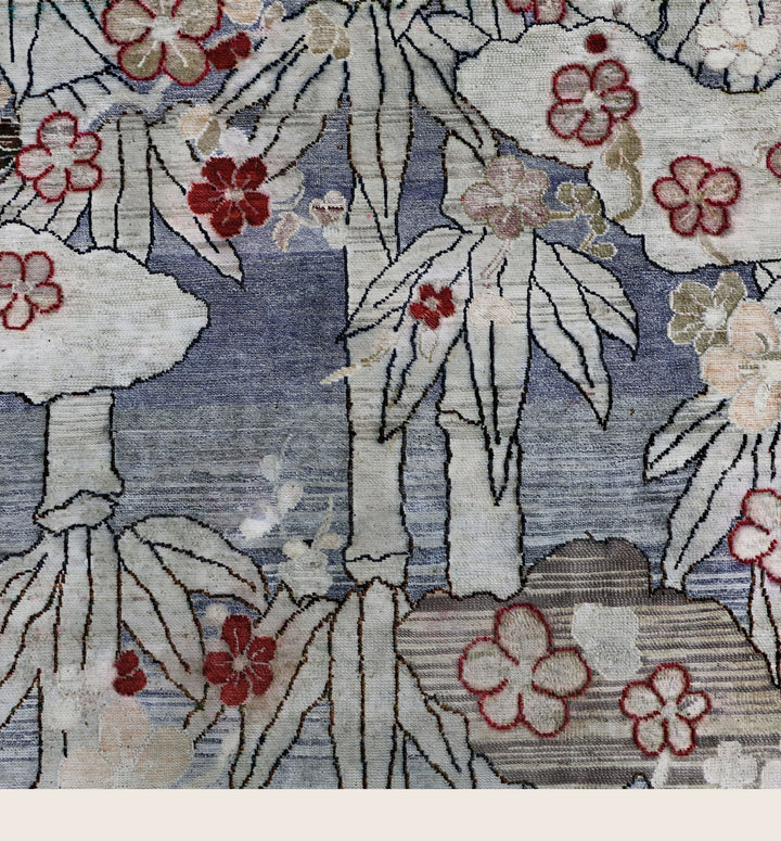 Image for Pink Blue Alchemy Contemporary Silk Rug - 5'10" x 9'0"