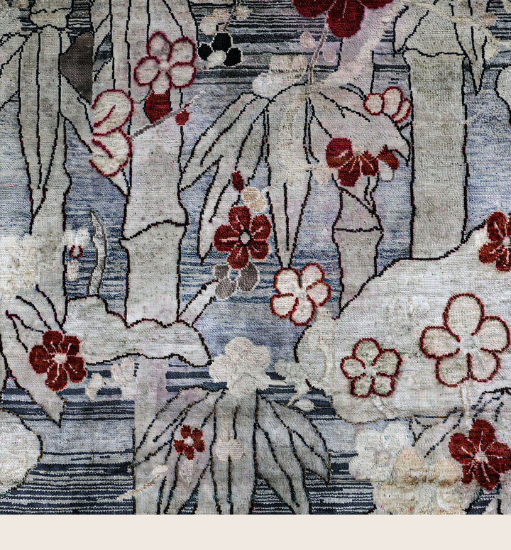Image for Pink Blue Alchemy Contemporary Silk Rug - 5'10" x 9'0"
