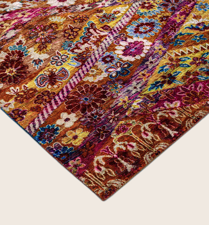 Image for Orange Alchemy Transitional Silk Rug - 5'8" x 9'2"