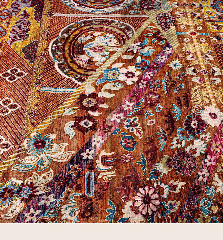 Image for Orange Alchemy Transitional Silk Rug - 5'8" x 9'2"