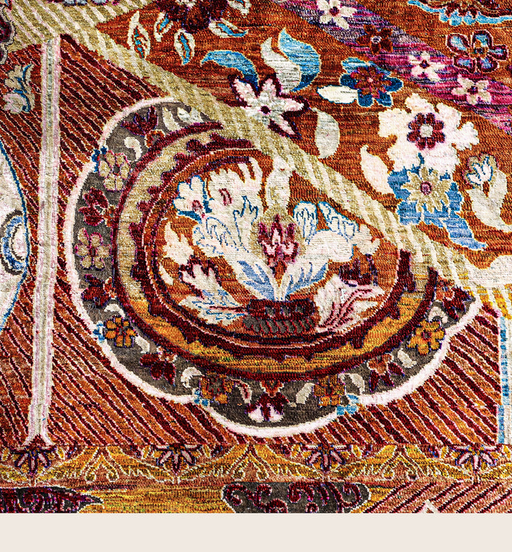 Image for Orange Alchemy Transitional Silk Rug - 5'8" x 9'2"