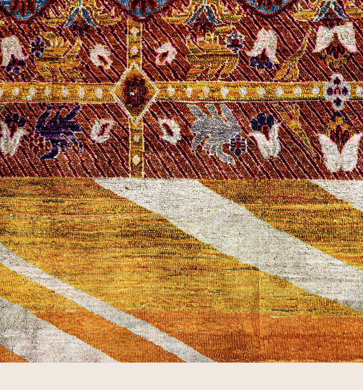 Image for Orange Alchemy Transitional Silk Rug - 5'8" x 9'2"