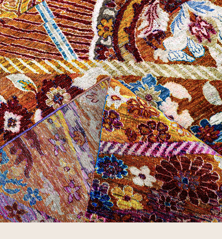 Image for Orange Alchemy Transitional Silk Rug - 5'8" x 9'2"