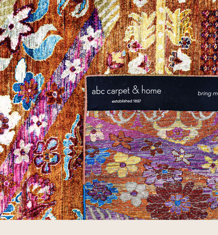 Image for Orange Alchemy Transitional Silk Rug - 5'8" x 9'2"