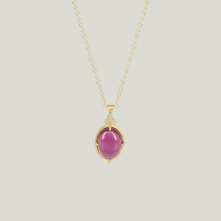 Image for Oval Pink Tourmaline Pendant Necklace