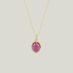 Image for Oval Pink Tourmaline Pendant Necklace