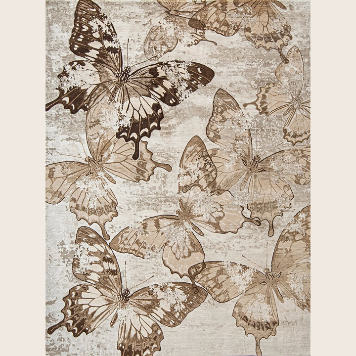 Image for Aurora Contemporary Silk Wool Blend Rug