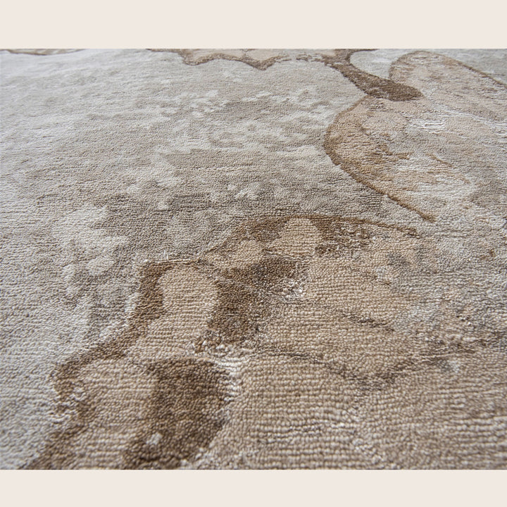 Image for Aurora Contemporary Silk Wool Blend Rug