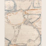 Image for Beige Multi Contemporary Wool Silk Blend Rug - 7'11" x 9'11"