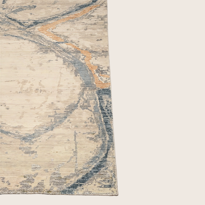 Image for Beige Multi Contemporary Wool Silk Blend Rug - 7'11" x 9'11"