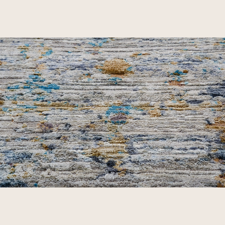 Image for Blue Yellow Transitional Wool Silk Blend Rug - 8'1" x 10'2"