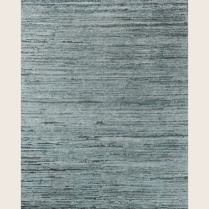 Image for Green Textured Wool Silk Blend Rug - 8'0" x 9'11"