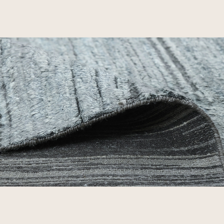 Image for Green Textured Wool Silk Blend Rug - 8'0" x 9'11"