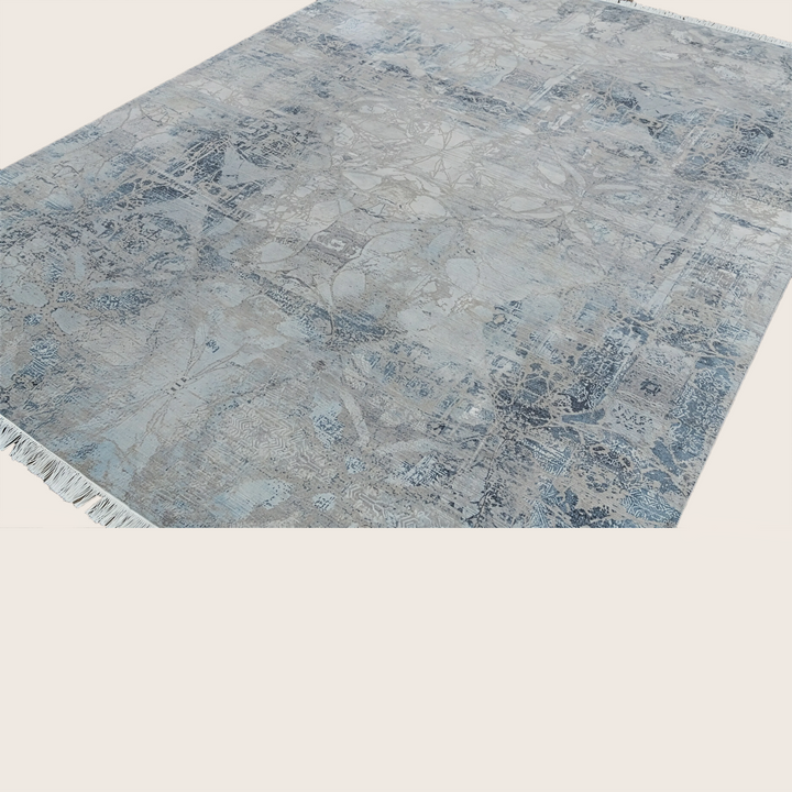 Image for Blue Grey Transitional Wool Rug - 8'11" x 12'1"