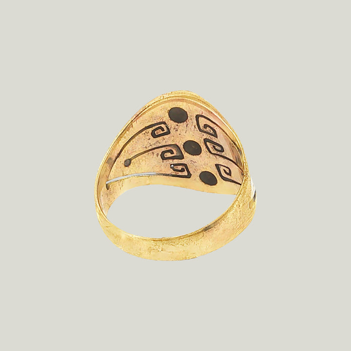 Image for Vintage Victorian 14K Yellow Gold Three-Stone Old Mine-Cut Diamond Gypsy Ring